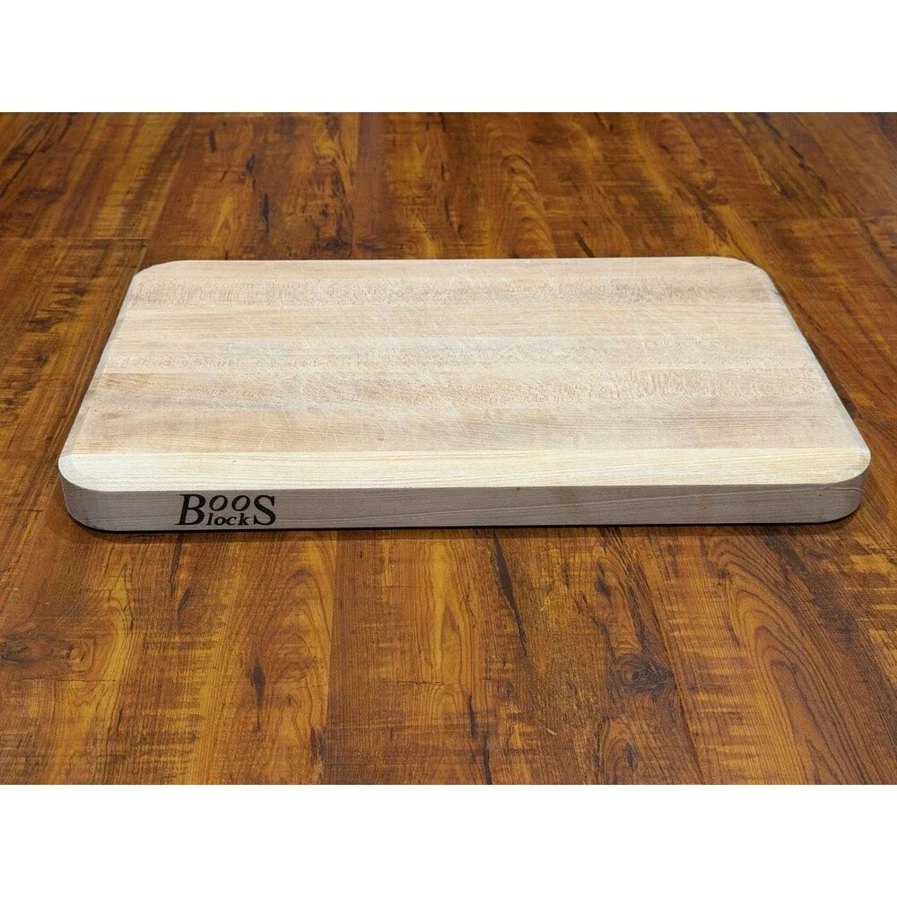 John Boos Block 18x12x1.25” Reversible Wood Cutting Board - Solid & Clean